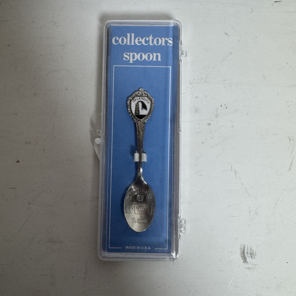 Oklahoma Vintage Collector Souvenir Spoon Collectible Made In USA Original Box